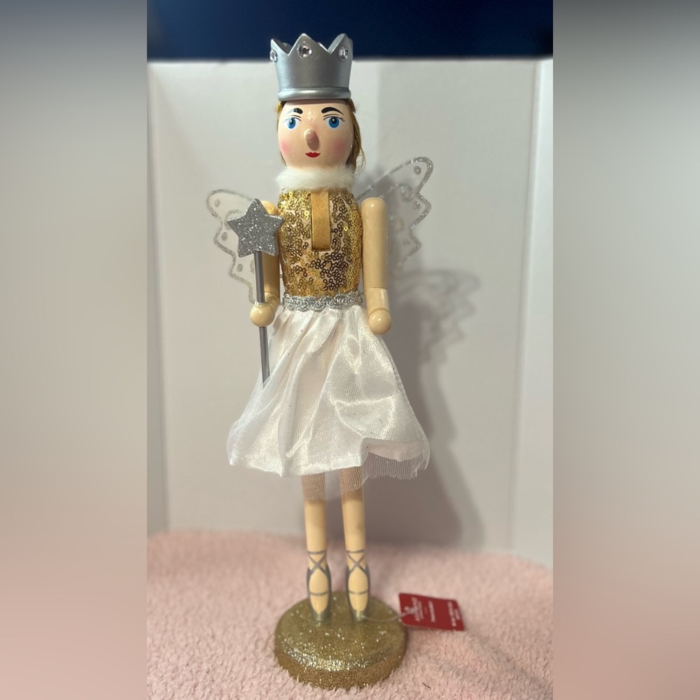 Fairy Ballerina Wooden Nutcracker 16” Christmas Holiday Home Decor Collectible